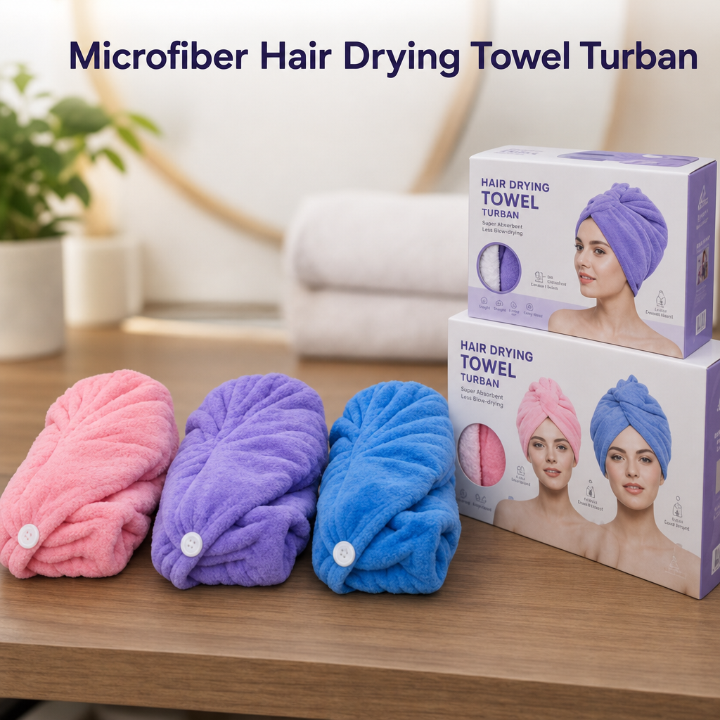 Microfiber Hair Drying Towel Turban