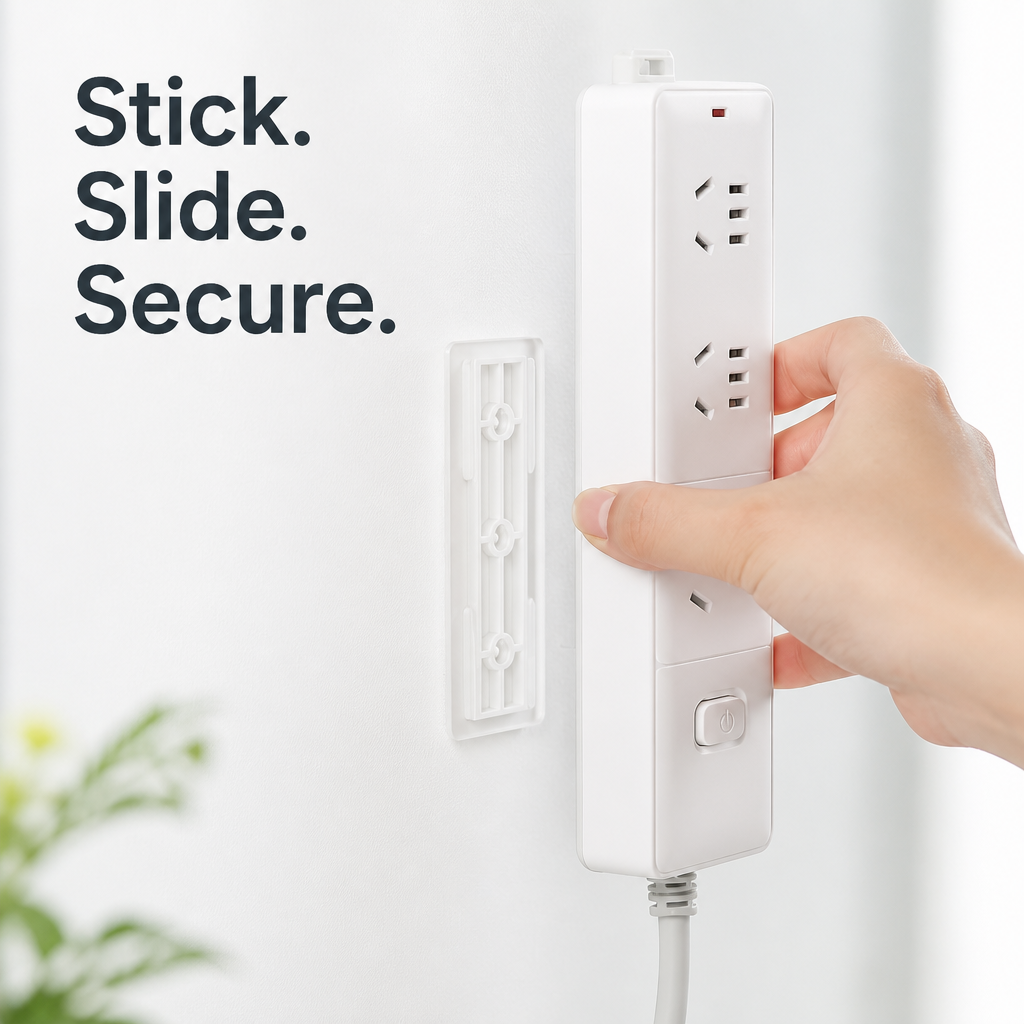 Self-Adhesive Power Strip Holder